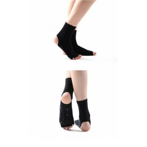 Open Toe Cotton Crew Socks Anti-Skidding Comfy Dancing Socks