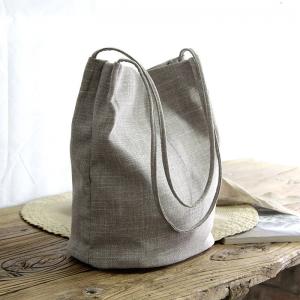 Minimalist Long Straps Tote Bag Hemp Shoulder Bag