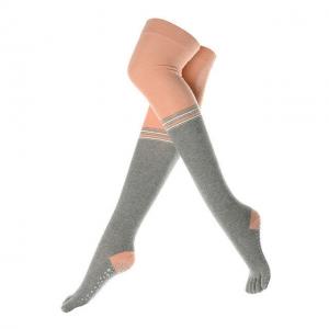 Contrast Color Anti-Slip Long Toe Socks Womens Thigh Tube Socks