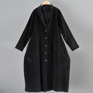 Single-Breasted Lapel Long Shirt Long Sleeve Womens Trench Coat