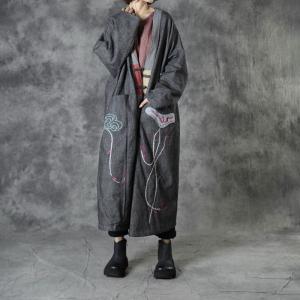 Ethnic Handmade Embroidery Chinese Coat Quilted Vintage Buddhism Coat