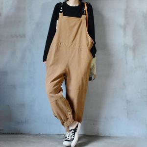 Fall Fashion Womens Cotton Overalls Casual Tapered Overalls