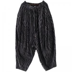Relax-Fit Striped Carrot Pants Womens High Rise Elephant Pants