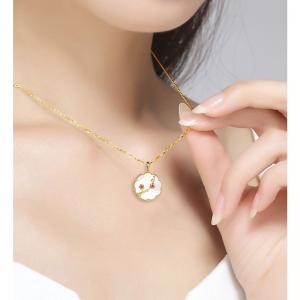 Chinese Elegant Designer Necklace Pinctada Albina Silver Necklace