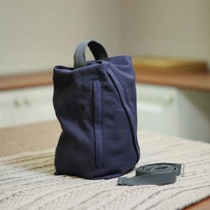 Folk Style Printed Backpack Cotton Blend Bucket Handbag
