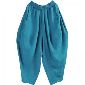 Solid Colors Designer Hammer Pants Plus Size Linen Balloon Pants