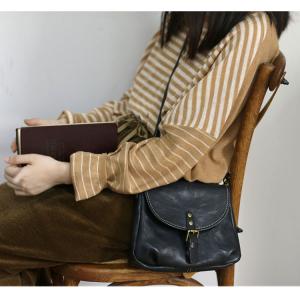 Street Fashion Cowhide Leather Saddle Bag