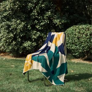 Huge Leaf Patterns Cotton Blanket Throw Summer Camping Blanket