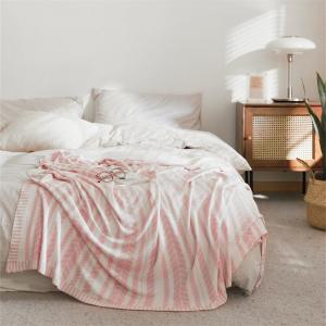 Bamboo Fiber Summer Blanket Pastel Colored Cozy Throw