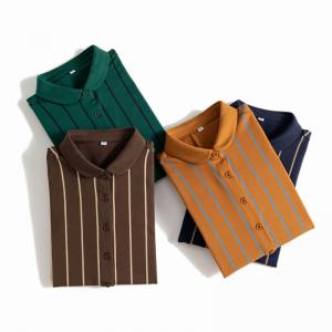 Vertical Striped Business Shirt Long Sleeve Ladies Shirt
