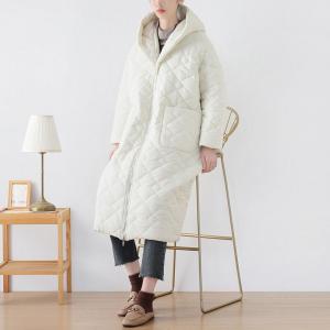 Front Zip Hooded Bubble Coat Plus Size Quilted Puffer