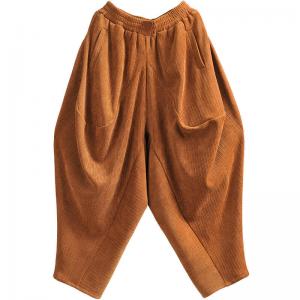 Solid Color Designer Harem Pants Baggy Cotton Fisherman Pants