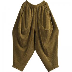Solid Color Designer Harem Pants Baggy Cotton Fisherman Pants