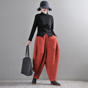 Designer Cotton Linen Jacquard Harem Pants