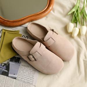 Summer Style Suede Birkenstock Shoes Womens Slip-On Slippers