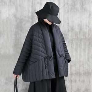 Oversized Belted Short Down Coat for Women