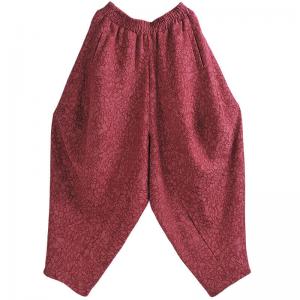 Customized Manual Cotton Linen Jacquard Elephant Pants