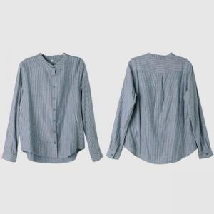 Casual Cotton Pinstriped Oversized Shirt