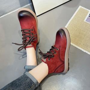Grunge Style Tied Martin Boots for Women
