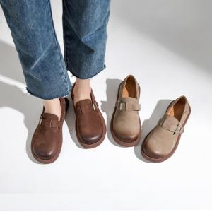 Daily Cozy Leather Slip-On Loafers for Women