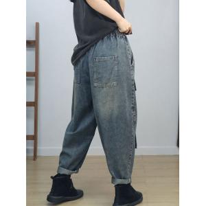 Pocket Decoration Casual Loose 90s Jeans