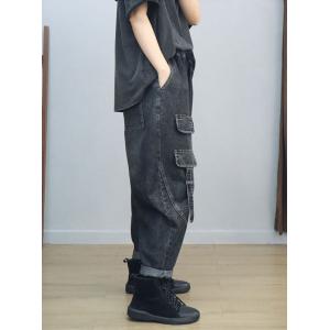 Pocket Decoration Casual Loose 90s Jeans