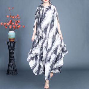 Ruffle Collar Elegant Designer Wrap Dress