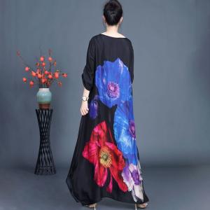 Comfy Elegant Flowers Patterned Resort Dress