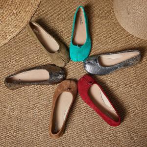 Pop Colors Office Suede Leather Flats