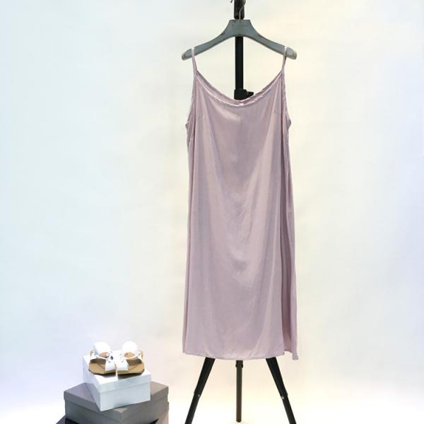 Solid Color Cami Dress Casual Linen Cotton Sundress
