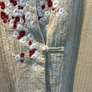 Beautiful Floral Embroidery Long Linen Elegant Vest Quilted Custom Waistcoat