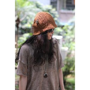Low-cost Stereo Flower Hollow-out Visor Hat Knit Hat