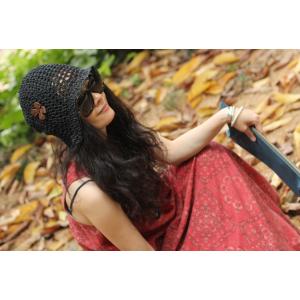 Low-cost Stereo Flower Hollow-out Visor Hat Knit Hat