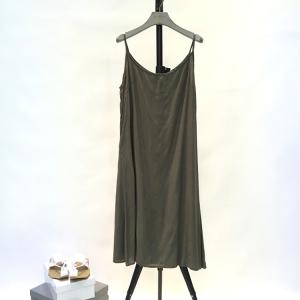 Solid Color Cami Dress Casual Linen Cotton Sundress