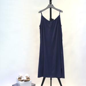 Solid Color Cami Dress Casual Linen Cotton Sundress