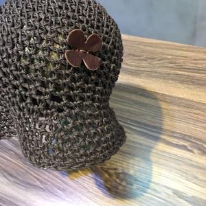 Leather Butterfly Hemp Beret  Handwork Hat
