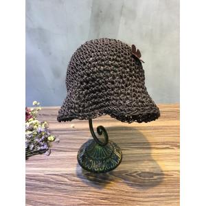 Leather Butterfly Hemp Beret  Handwork Hat