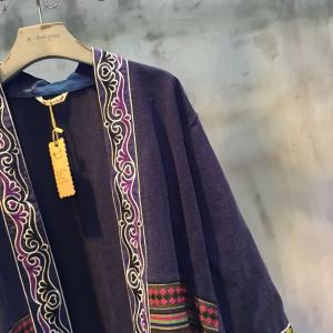 Retro Style Ethnic Embroidery Short Cardigan  Flax Chinese Coat