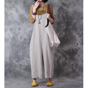 2017 Latest Fashion Plus Size Linen Overalls Wide Leg Korean Jumpsuits