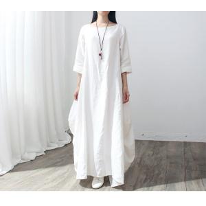 Holiday Style  Linen Plus Size Dress Elegant Maxi Swing Dress