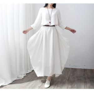 Holiday Style  Linen Plus Size Dress Elegant Maxi Swing Dress