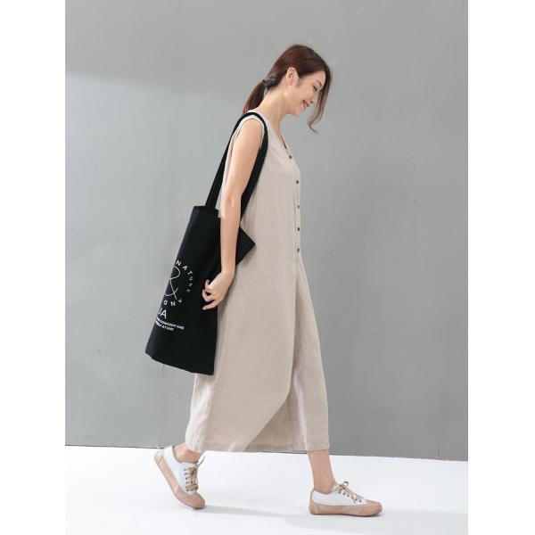 Youthful Single-Breasted Cotton Linen Jumpsuits Summer Plain Baggy Trousers