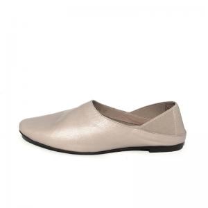 British Style Cowhide Womans Loafers Breathable Summer Flats