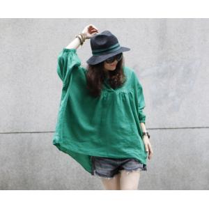 2017 Summer Plus Size Plain Blouse Asymmetric Linen Ladies Shirt