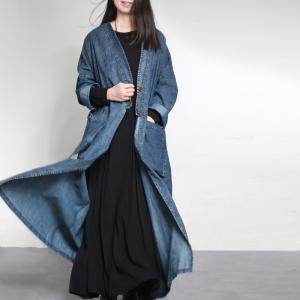 Latest Fashion Drawstring Waist Denim Coat Vintage Plus Size Outerwear