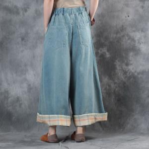 High-Quality Cuckoo Embroidery Vintage Jeans Wide Leg Baggy Trousers