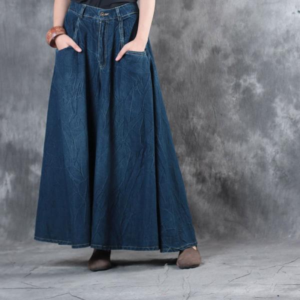 Vintage Fashion Plus Size Baggy Jeans Womans Blue Denim Pants