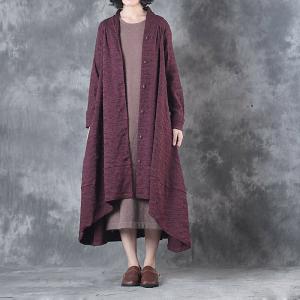 Ladylike Long Sleeve Oversized Cardigan Asymmetrical Winter Outerwear