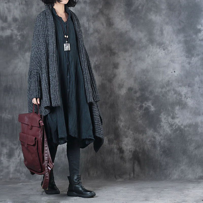 asymmetrical sweater coat