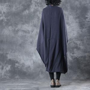 Original Design Turtleneck Oversized Sweater Dress Layering Cotton Knitting Dress